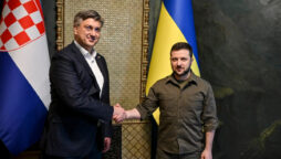 Volodymyr Zelensky joins G7 leaders for virtual meeting