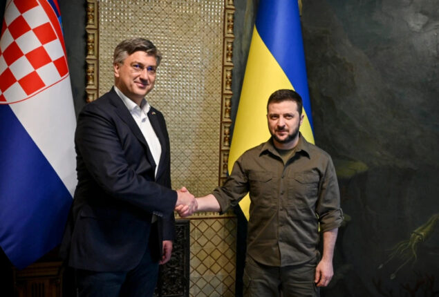 Volodymyr Zelensky joins G7 leaders for virtual meeting