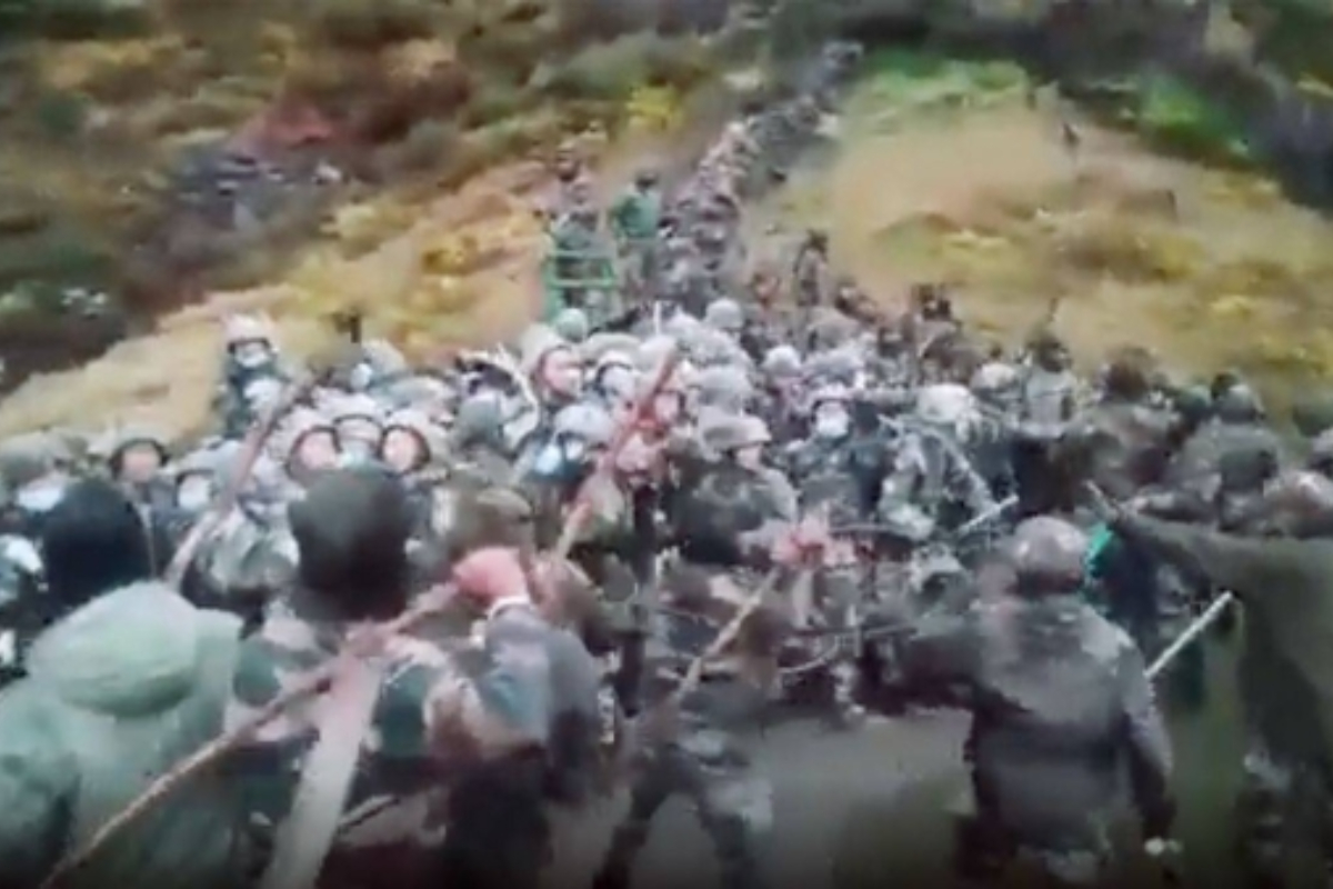 Indian and Chinese forces