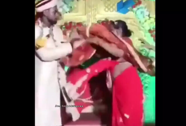Bride slaps groom