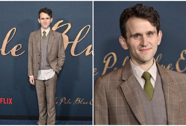 Harry Potter’s Dudley actor Harry Melling in tweed suit