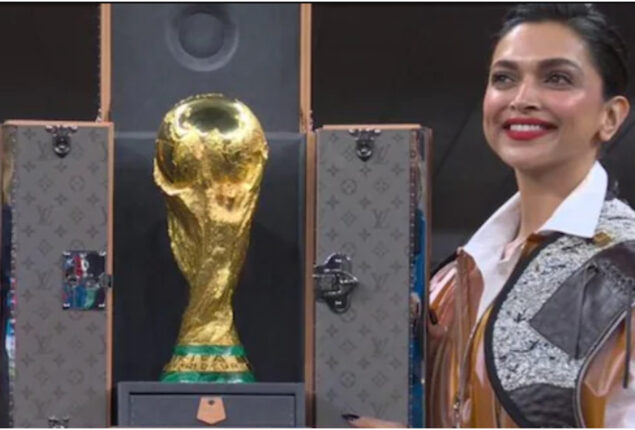 Deepika Padukone displays FIFA World Cup 2022 trophy
