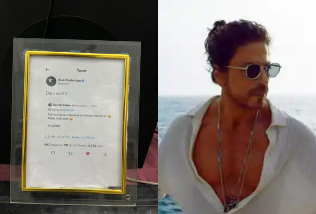 Shah Rukh Khan Fan Frames His Tweets of 15 mins: See post
