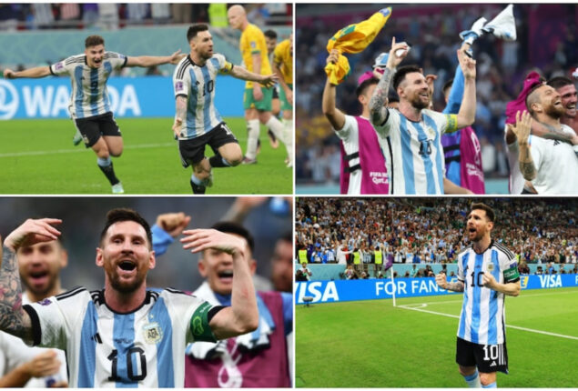 Argentina wins world cup, supporters cheer Lionel Messi