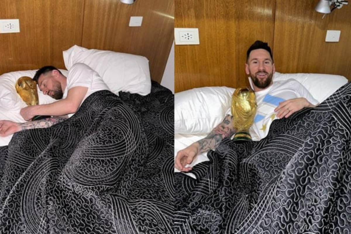 Lionel Messi sleeps