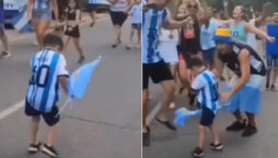 Little boy celebrating Argentina World Cup win: Watch