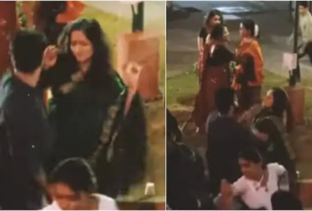 Couple dances Sajana Ji Vari Vari but internet loves background girls