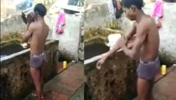 Hilarious! Desi man winter bathing jugaad: Viral Video
