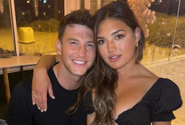 Blake Horstmann and Giannina Gibelli celebrate their first anniversary