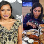 Mindy Kaling respond to a question regarding her food photos
