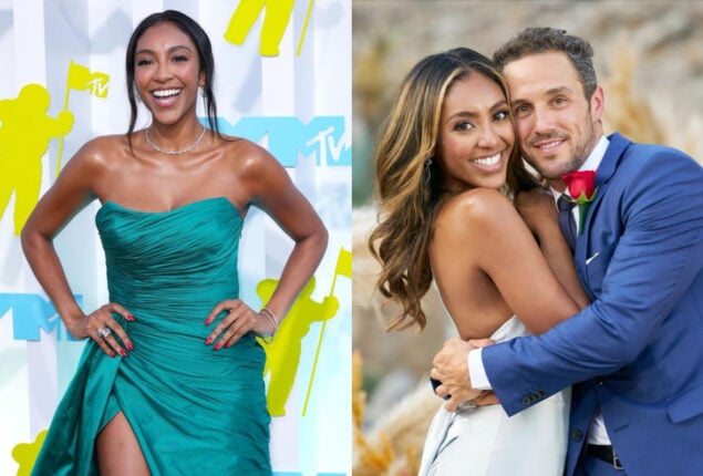 Tayshia Adams makes fun of receiving Christmas texts from her ex