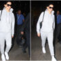 Deepika Padukone spotted in a grey tracksuit at the airport