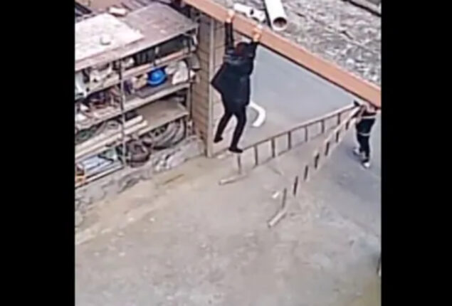 Woman left hanging