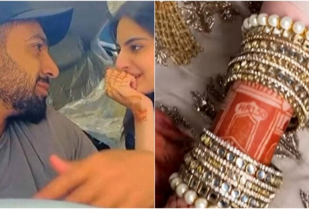 Muzna Malik gets Haris Rauf’s name written on her hand