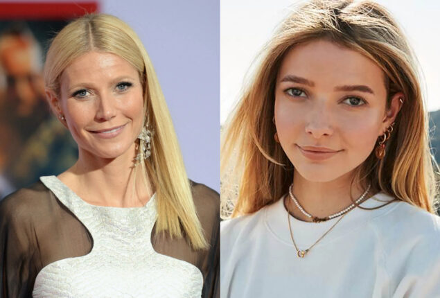 Gwyneth Paltrow and Apple Paltrow having fun at the beach