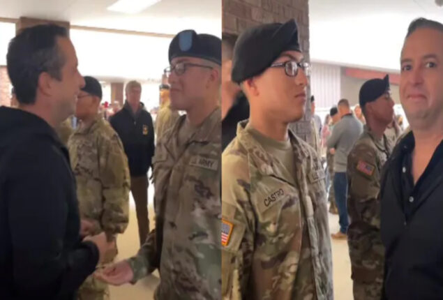 Navy vet puts Army patch