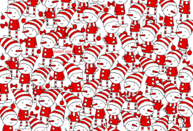 Optical Illusion: Can you locate three candy canes and a bird?