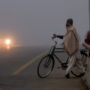 India experiences fog from a cold wave in northern areas