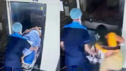 The elevator carrying the patient falls: Viral Video