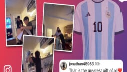 Kid viral reaction to a Messi jersey: Watch