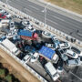 One dies in big pileup on foggy Chinese bridge in Zhengzhou