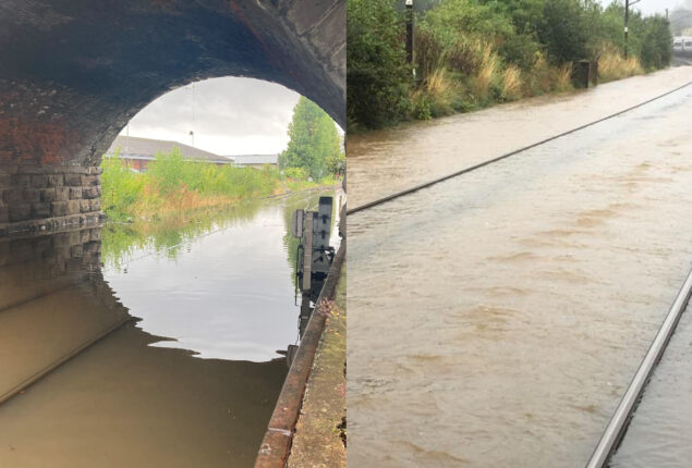 Flooding in Scotland interrupts roads and rails