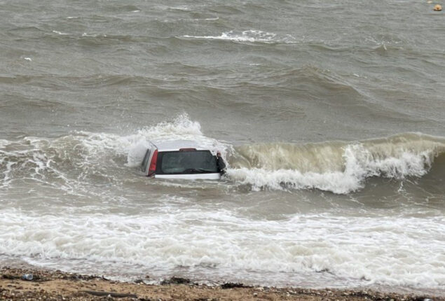 Southend Coastguard called out to car submerged in ocean