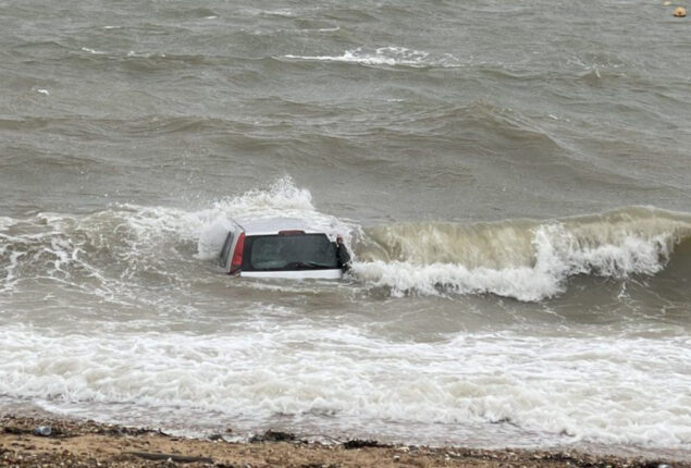 Southend Coastguard called out to car submerged in ocean