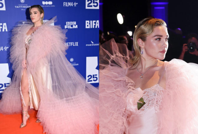 Florence Pugh looks stunning in pink gown at British Independent Film Awards