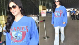 Katrina Kaif spotted in blue outfit at the airport