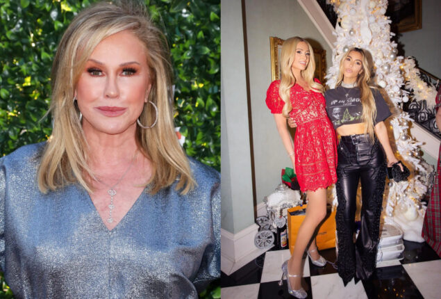 Kathy Hilton responds to Kim Kardashian’s Christmas party attire