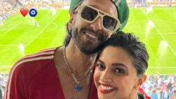 Ranveer Singh watches Argentina Vs France match with Deepika Padukone