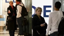 Amy Robach & T.J. Holmes cozied up at Atlanta airport