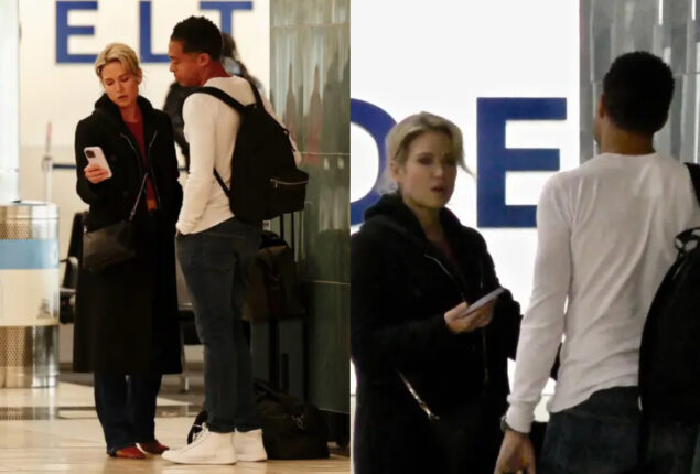 Amy Robach & T.J. Holmes cozied up at Atlanta airport