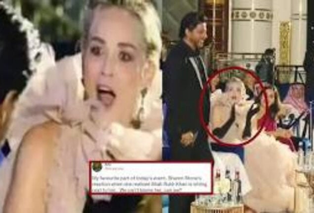 Sharon Stone shocks when she realized Shah Rukh Khan sitting next to her; watch video