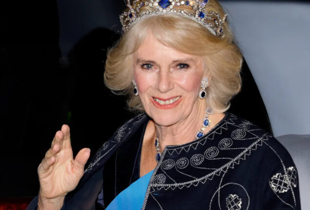 Camilla wears Queen Elizabeth’s tiara, Charles’ robe at Diplomatic Reception