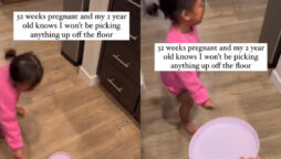 Touching video: 2-year-old knows how to care for pregnant mom
