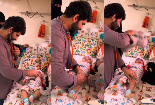 Watch: Doctor’s technique for distracting baby during injection goes viral