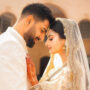 Muzna Masood poses with her folks on her wedding to Haris Rauf