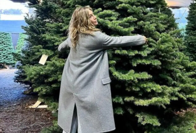 Jennifer Aniston turns on her Christmas mood