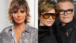 Lisa Rinna bust a move to encourage her husband Harry Hamlin