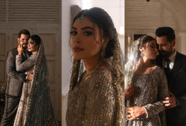 Walima pictures of Azlan Shah and Warisha Javed goes viral