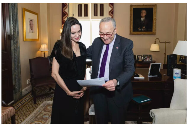 Angelina Jolie and Daughter Zahara Meet With Lawmakers to Advocate for Crime Victim Legislation