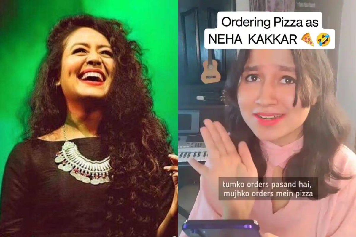 Woman purchases pizza as Neha Kakkar