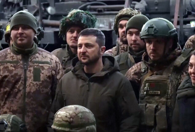 Volodymyr Zelenskyy visits front-line Bakhmut