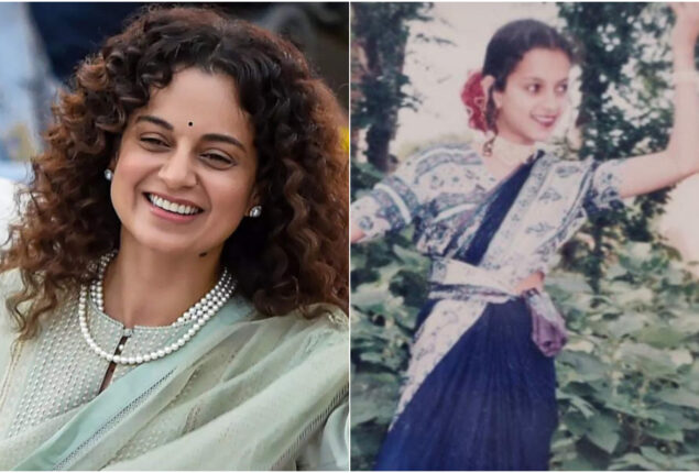 Kangana Ranaut shared her childhood photo in Mom’s saree