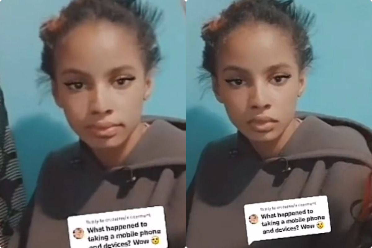 Mother chops her daughter's hair