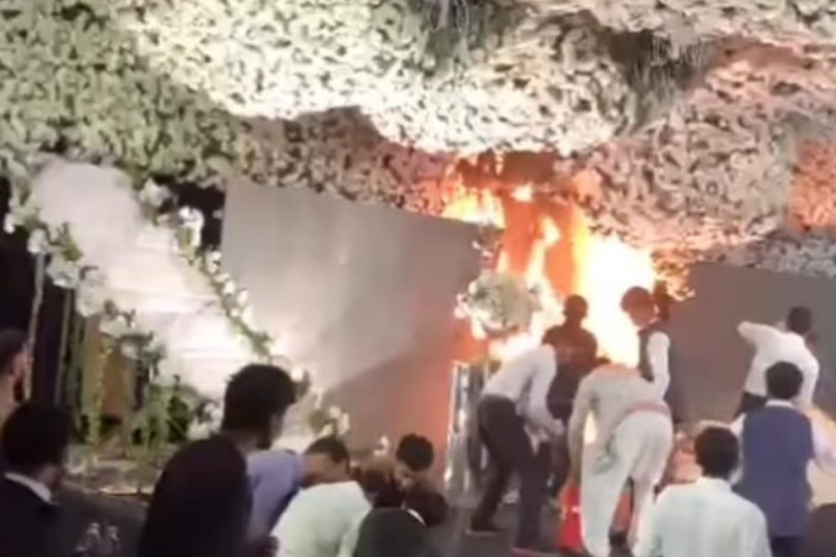 Massive fire breaks out during a wedding ceremony in Gujranwala