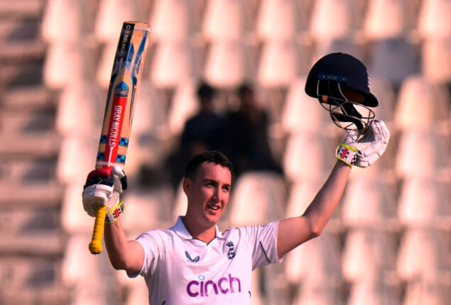 Harry Brook century backs England into game in third Test against Pakistan