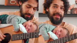 Adorable Video: Father sings a lullaby to his son as he sleeps on the guitar